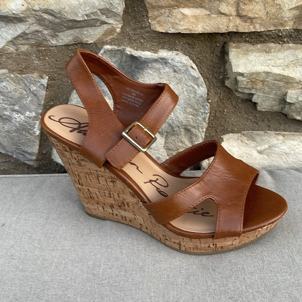 American Rag Brown ROCHELLE Wedge Sandals size 8